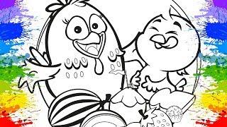 تلوين الدجاجة لوتي دوتي  صفحات التلوين للاطفال  عالم التلوين