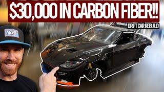 Im Putting $30000 Of CARBON FIBER On My Pro Drift Car