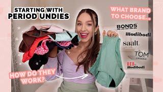 PERIOD UNDIES  How do they work? Choosing a brand Saalt Bonds Modibodi TOM Organic  -Episode 1