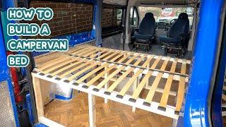 HOW TO build a CAMPERVAN BED  - DIY Budget Campervan Conversion