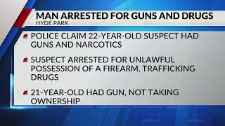 Man arrested for guns and drugs