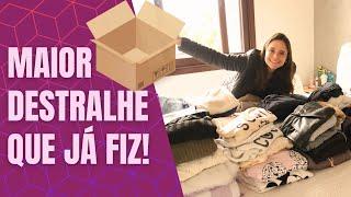 ORGANIZANDO E DESAPEGO + 50 PEÇAS  faxina e destralhe nas roupas