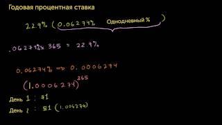 Годовая процентная ставка ГПС и эффективная ГПС видео 5 Проценты и займы  Экономика