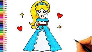Güzel Prenses Nasıl Çizilir?  Prenses Çizimi - Elsa Çizimi - How To Draw a Princess