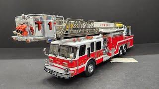 132 Franklin Mint Emergency One Tower 1 Fire Truck Review