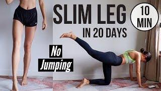 SLIM LEGS IN 20 DAYS 10 min No Jumping Quiet Home Workout  Emi