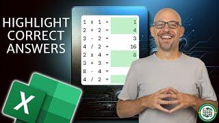 Excel How To Highlight Correct Answers with Conditional Formatting