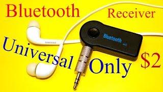 Bluetooth Music Receiver Universal Handsfree Car AUX Audio Adapter With Mic