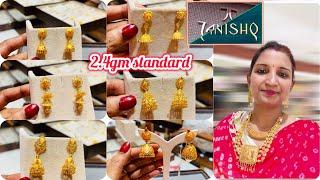 Tanishq Gold Jhumka design with Price  New 22kt gold jhumka collection  Tanishq Bengaluru Hindi