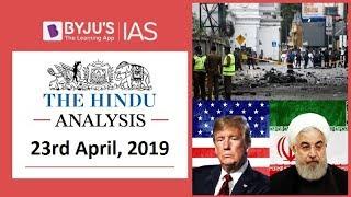 The Hindu Analysis for 23rd April 2019. Current Affairs for UPSCIAS