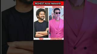 Top 10 South Indian  vs Bollywood Richest Actor Networth #shotrs #trending