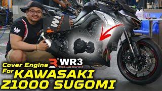 Cover Engine WR3 For Kawasaki Z1000 Sugomi Menambah Kesan Sangar dan Melindungi Mesin Motor Kalian.