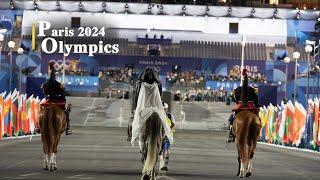 Paris 2024 Olympics  Opening ceremony preparation.