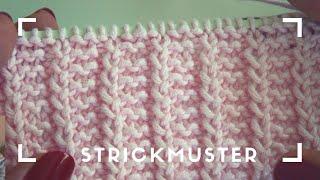 Strickmuster einfach und schön  reversibel  rollt sich nicht  für Schal stricken super