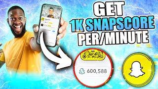 How to Increase Snapscore FAST By 1000 PER MINUTE on Snapchat 2024