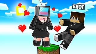 МАЙНКРАФТ НО ТВ ВУМЕН ВЛЮБИЛАСЬ В МЕНЯ НА ОДНОМ БЛОКЕ В МАЙНКРАФТЕ ЕНОТИК TV WOMAN MINECRAFT