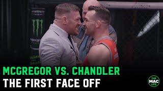 Conor McGregor vs. Michael Chandler First Face Off “I wish it was right now”