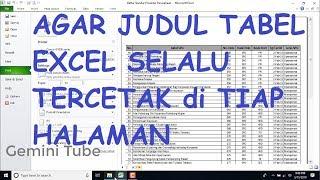 Membuat Judul Tabel EXCEL Selalu TERCETAK di TIAP HALAMAN pada Saat Print  Tips Excel #geminitube