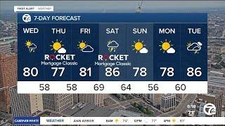 More showers and possible t-storms Wednesday