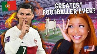 Is CR7 the REAL GOAT?   American Girls First Ever Reaction to Cristiano Ronaldo