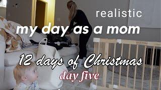 day in the life as a mom  babys first time opening Christmas presents  one year old