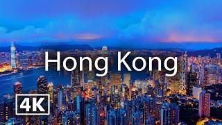 Hong Kong 4K  City Tour with Calm Music