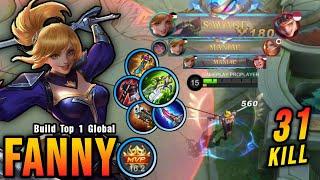 SAVAGE & MANIAC 31 Kills Fanny Shutdown All Enemies - Build Top 1 Global Fanny  MLBB