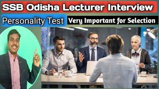  Personality Test In SSB Lecture Interview odisha 