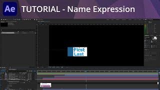 After Effects Tutorial - Name Expression