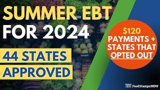 2024 Summer P-EBTEBT UPDATE for Jan. 2024 - 44 StatesTerritories Approved & States that Opted OUT