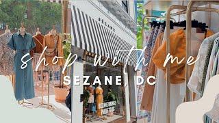 shop with me SEZANE try on haul new store in Georgetown DC