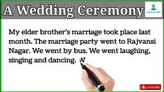 Essay on A Wedding Ceremony in English