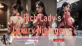 4K Rich Ladys Luxury Nightgown2 레이디스 럭셔리 파자마 2 レディース高級パジャマ 2  貴婦人的奢華睡衣 2