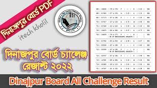 Dinajpur board challenge result PDF  hsc board challenge result 2022  hsc board challenge 2023