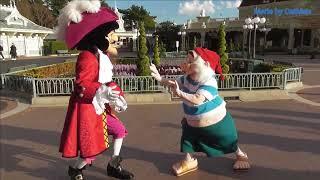 Captain Hook and Mr. Smee Funny and Cute Mometns Tokyo Disneyland Meeting フック船長の面白いグリーティング ディズニーランド