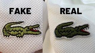 Fake vs Real Lacoste T shirt  How To Spot Fake Lacoste T shirt