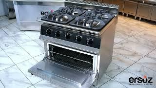 Gazlı Kuzine Fırınlı 4 Brülörlü - Gas Range with Oven 4 Burners - طباخ مع فرن