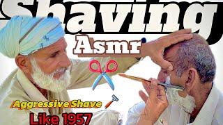 Asmr fast shaving 🪒 cream with barber is old part144