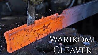 Knife making - Forging a Big Kitchen Knife using the Warikomi Technique.