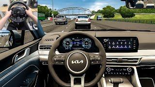 KIA K5 2.5 GT Line - City Car Driving Steering Wheel Gameplay