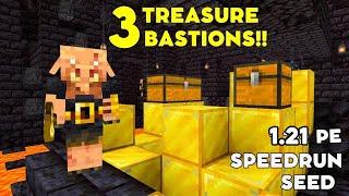 GOD SEED BEST Minecraft BASTION SEED Bedrock 1.21 Speedrun Seeds Bedrock  Treasure Bastion