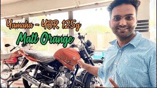 Yamaha YBR 125G new matt orange color 🟠 2023  Yamaha YBR 125 G Complete review