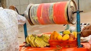 Roller Ice Cream  - Mango Banana Apple Pineapple Lemon  Famous fruit Ice Cream Machine