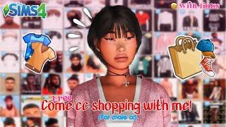 COME MALE CC SHOPPING WITH ME  THE SIMS 4