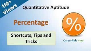 Percentage -  Shortcuts & Tricks for Placement Tests Job Interviews & Exams