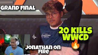 Jonathan 20 kills WWCDIn Grand Final  Scout Shocking React on Jonathan