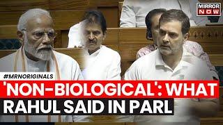 Rahul Gandhi On PM Modi  Rahul Calls Modi Non-Biological  BJP Replies  Rahul Speech  News