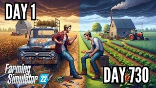 I Spent 2 Years Building A Farm From Scratch $0 And A truck  Farming Simulator 22