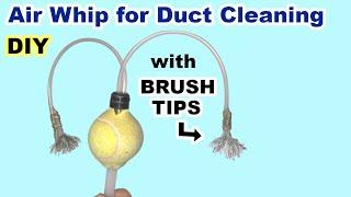DIY Air Whip with Brush Tips for Metal Duct Cleaning - Attaching Wire Brushes to Air Duct Whips
