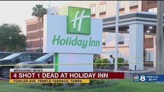 Tampa police investigate after 4 shot at Holiday Inn